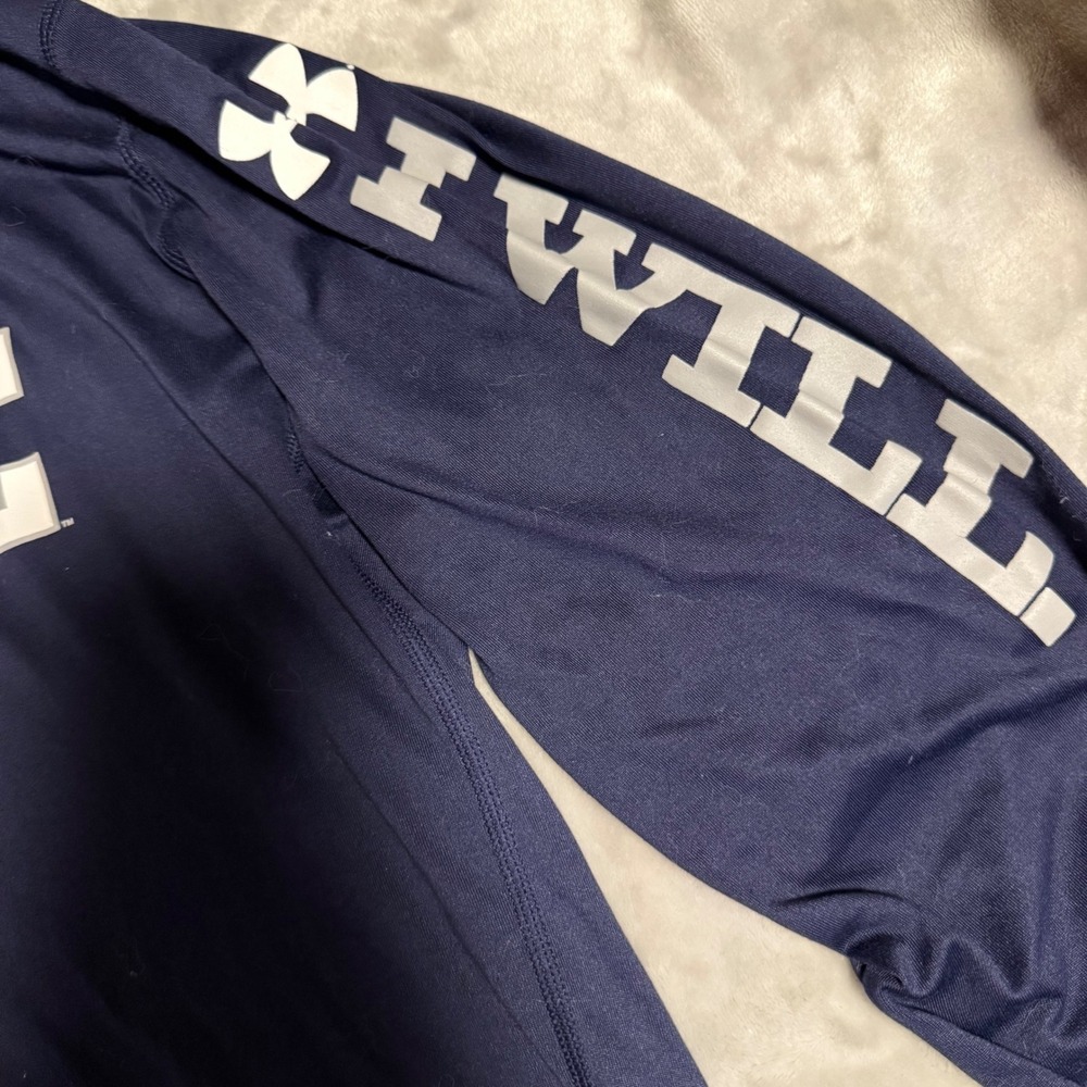Under Armour Yale Bulldogs Long Sleeve HeatGear Performance Shirt Men's Med Blue - Picture 5 of 7
